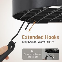 KES 48 Inch Large Hanging Pot Rack Ceiling Mount with 130Lb High-Capacity, Ceili