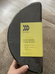 All In Motion Yoga Block Half Moon Black 12”L X 6” W X 4” H EVA Foam Fitness