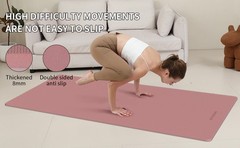 Extra Wide & Thick 8mm Yoga Mat, 72″x31.5″ Large Non Slip Exercise Mat, Premium