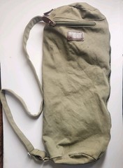 Green Cargo Canvas Yoga Mat Bag Full Zip Carrier Adjustable Strap Pocket