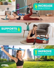 Non-Elastic Stretching Strap with Loops – Yoga & Physical Therapy Stretch Band f