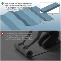 Foldable Yoga Mat (10MM) 75’’x40’“ Quick Fold，Easy Storage