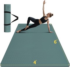 Lightweight 6’x4′ Yoga Mat with High Elasticity – Perfect for Home Workouts
