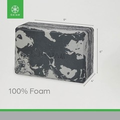 (2 pack) Printed Fashion Yoga Block, Made from Sturdy Foam, Marble Granite