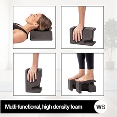 WRIST Buddy Yoga Blocks Gray 2pk | Reduces and Prevents Wrist Pain, Comfort 19z