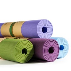 Non Slip Durable TPE – Lightweight – Eco-Friendly – Pilates Yoga Mat with Strap