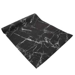 Oak and Reed 4mm Yoga Mat, Marble Black PVC : 24″ x 68″ : Double-Sided Non-Slip