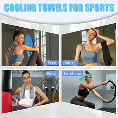 Cooling Towels for Neck and Face, Breathable Gym Towels with Waterproof Bag