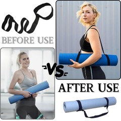 2 Pack Black Yoga Mat Carry Straps Adjustable Durable Sling Fit …