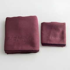 ZENsufu Hot Yoga Towel Combo Set 24”X72” Mat Towel & 15”X24” Hand Towel Non Slip