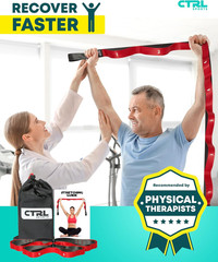 Stretching Strap with Loops – Non Elastic Stretch Band for Physical Therapy, Yog