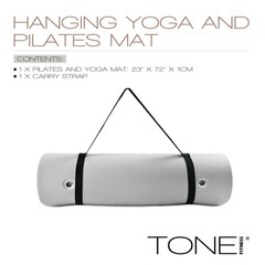 Hanging Yoga Mat, Pilates Mat, Exercise Mat for Home Workouts with Carry Stra…