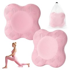 Lumuka 2 Packs Yoga Knee Pads Mat Set – Extra Thick Foam Kneeling Pad Pink
