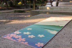 Ikehiko Japanese Tatami Yoga Mat – Sakura & Mt. Fuji Design 60?~180cm