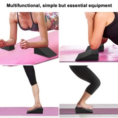 2 Pack Non Slip Squat Wedge Blocks Elevated Heel Calf Raises Platform Mat