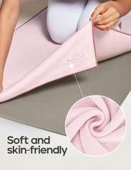 Breath in Bliss Out: 72″x26″ Non-Slip Yoga Towel – Ideal for Hot Yoga & Fitness