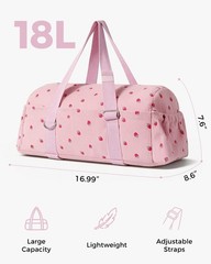 Strawberry Gym Bag for & Girls, Corduroy Yoga Mat Bag with Holder, Large Capa…