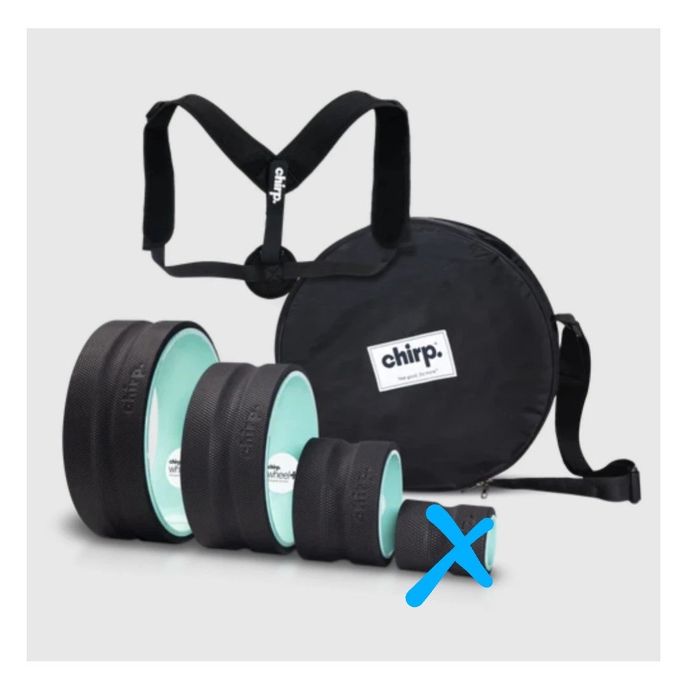 Chirp Wheel Ultimate Back Pain Bundle With Posture Corrector New Yoga Unused