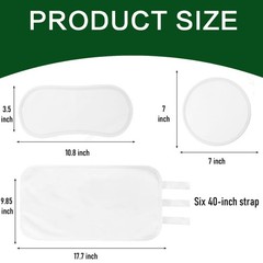 4 Pcs Castor Oil Pack Wrap Organic Cotton for Stomach, Neck, Breast, Belly,…