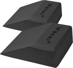 2 Pack Non-Slip Professional Squat Wedge Blocks – Heel Elevated Ramp black