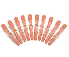 10pcs/set Multicolor Croc Alligator Clips – Transparent Plastic 10pcs-Orange