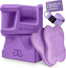 PRO Yoga Blocks | Ergonomic Yoga Block 2 Pack for Wrist Comfort and Support | EV