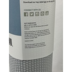 Gaiam Classic Yoga Mat 3 mm Non Slip Texture Lightweight Portable Gray