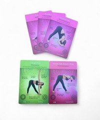 Asana Moon Premium Yoga Cards Deck 108 Poses, 12 Sequences, Extra-Large