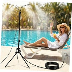 Stand Misters for Outside Patio, 40.55″-62.99″ Adjustable Height Outdoor Stand