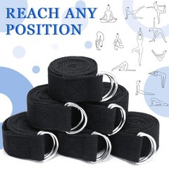 40 Pcs Yoga Strap Stretching Pilates Exercise Adjustable Straps 6 ft Non Elas…