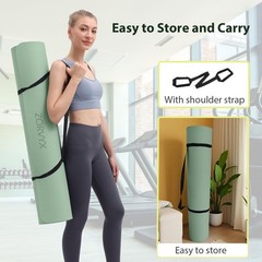 Yoga Mat Thick XXL 200×100cm TPE 10mm Thick Sports Mat Non Slip Comfortable for …