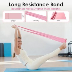 16 PCS Pink Pilates Ring and Ball Set for Women with 15″ Magic Circle,