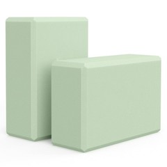 2 Yoga Blocks, Lightweight Foam, Non Slip Surface, Pilates Dance, Green