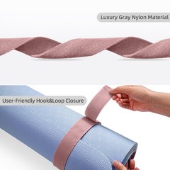 Trilancer Adjustable Yoga Mat Strap With Hook and Loop Closure, Yoga Mat Holder