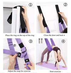 TOCO FREIDO Waist Back Leg Stretch Strap/Yoga Fitness Band, Leg Stretching As…