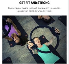 Pro Body Pilates Ring Circle Exercise Fitness Resistance Ring w/ Carry Bag