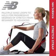 New Balance Stretching Strap With Loops For Flexibility – Color Red / Black