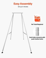 Triangular 9.6ft Aerial Rig Stand, 551lb Support, Non-Slip, Detachable, Compact