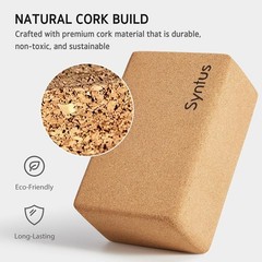 Versatile Yoga Block & Strap Set – Natural Cork for Better Balance & Flexibility