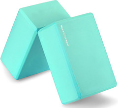 Set of 2 High Density Yoga Blocks, 9″X6″X4″ Each, Pair, Multiple Colors