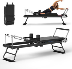 Foldable Pilates Reformer for Home Use Pilates Reformer Machine with Adjustable
