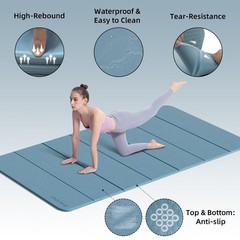 Foldable Yoga Mat (10MM) 75’’x40’“ Quick Fold，Easy Storage