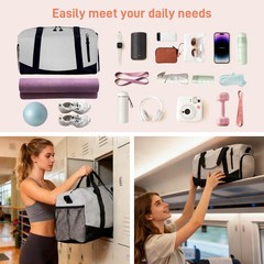 Yoga Mat Bag Gym Workout Pilates Tote With Water Bottle Wet Dry Pocket