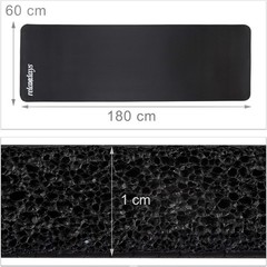 Relaxdays Yoga Mat Pilates Aerobic Exercise Gym Exercise Mat 10 mm Thick, Mailer