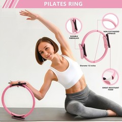 10 Pcs Pilates Equipment Present Pilates Ring Set with Yoga Ring Ball Stretch…