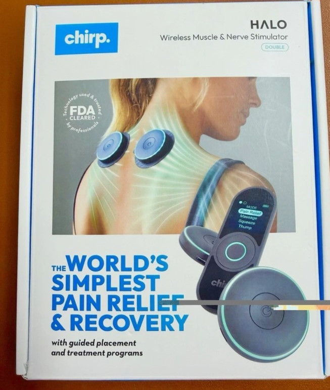 NEW Sealed Chirp – Halo Double Wireless Muscle Stimulator (Double Pucks) – Black