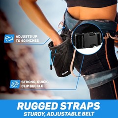 Sukoa Chalk Bag for Rock Climbing – Bouldering Bucket with Blue