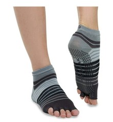 Gaiam Grippy Toeless Yoga Socks One Size Fits Most Women’s 5-10 / Men’s 4-9 Grey