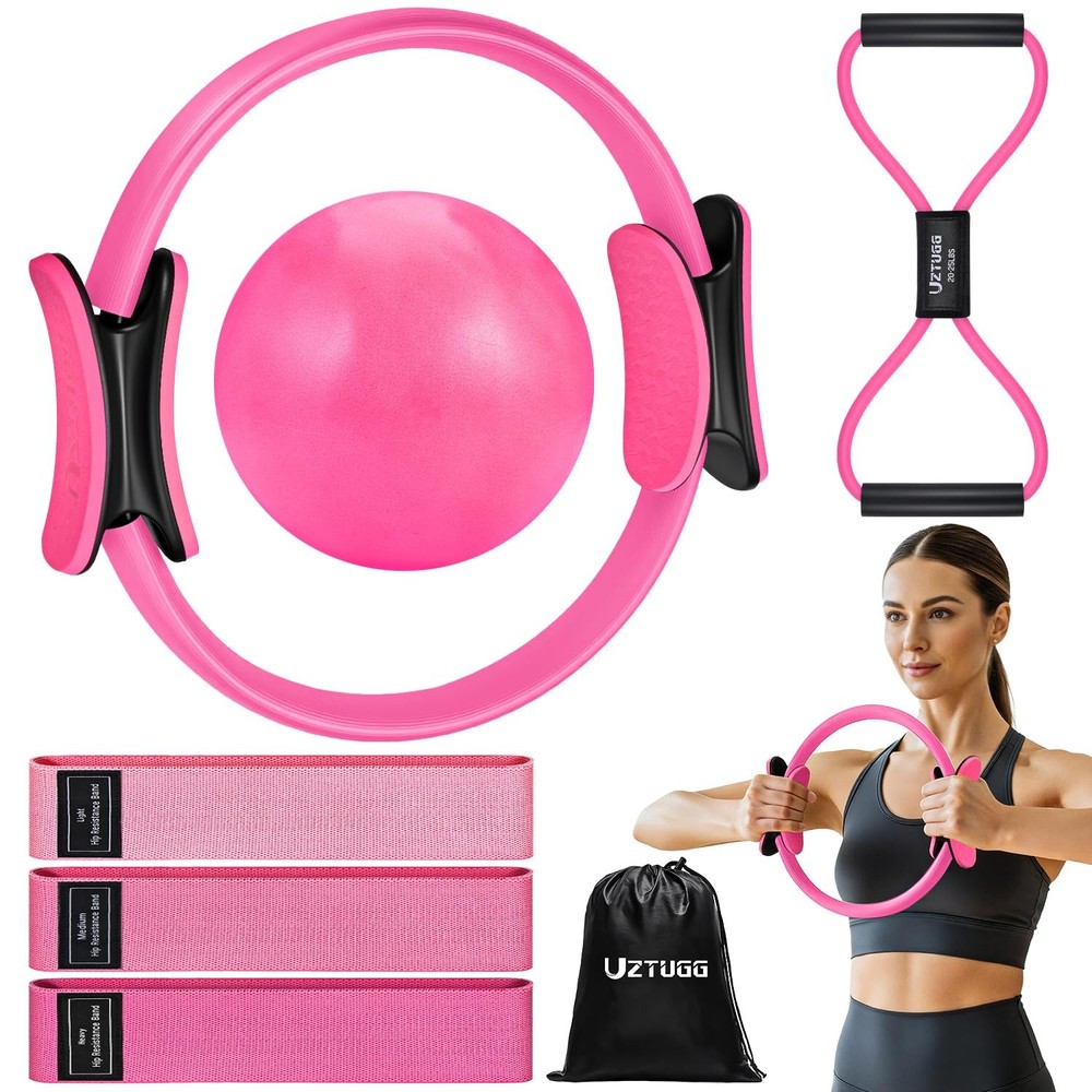 Pilates Essentials Kit for , at Home Workout Equipment with Mini , Pilates Ri…
