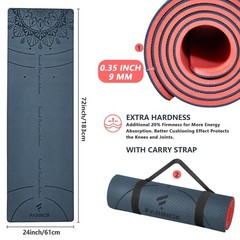 Yoga Mat Extra Thick 9MM, High Density Exercise Mats Non Slip for Home Workou…